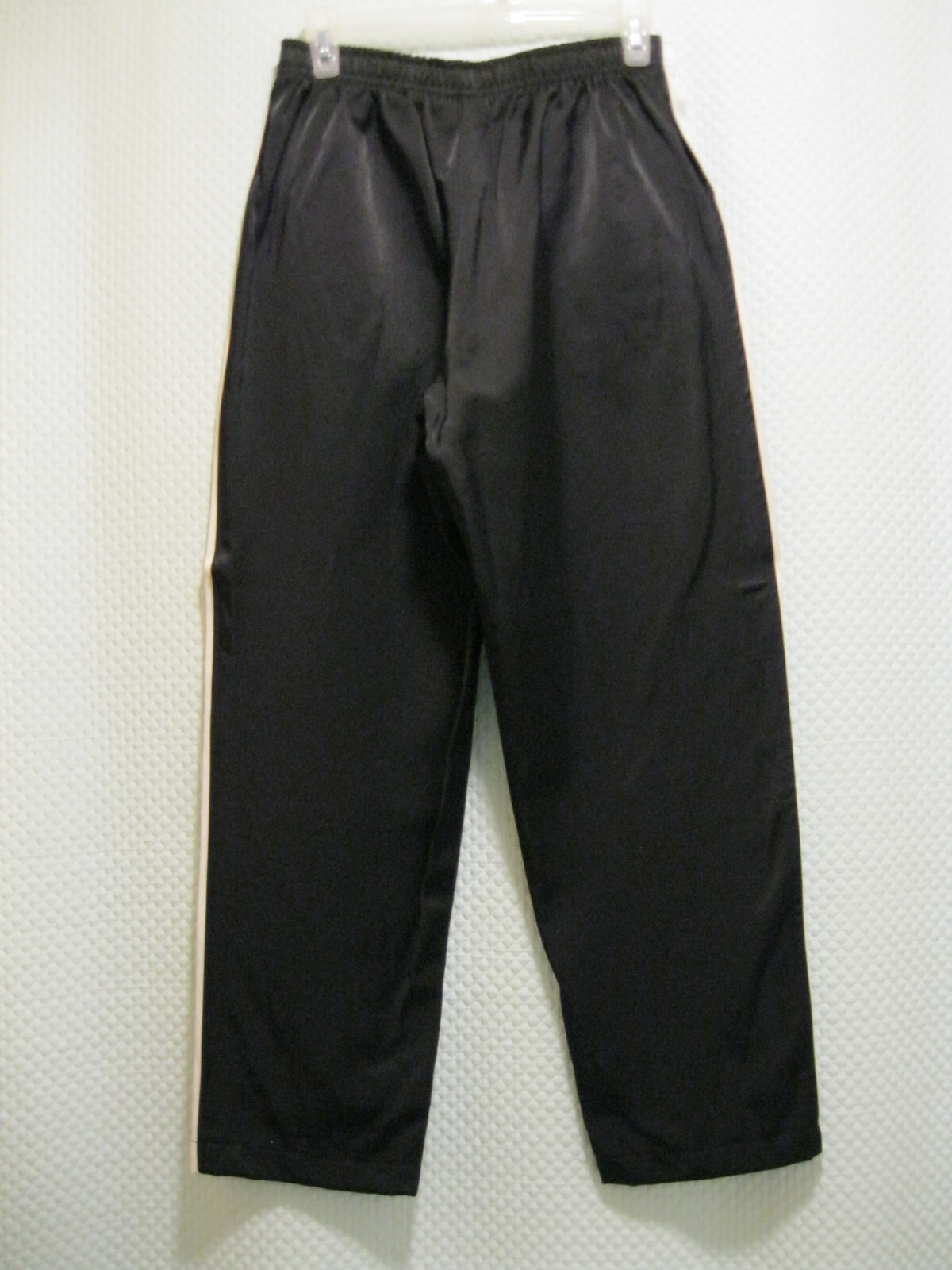 Vintage Tag Rag Pants Black w/white Stripe Size S Runs Large USA