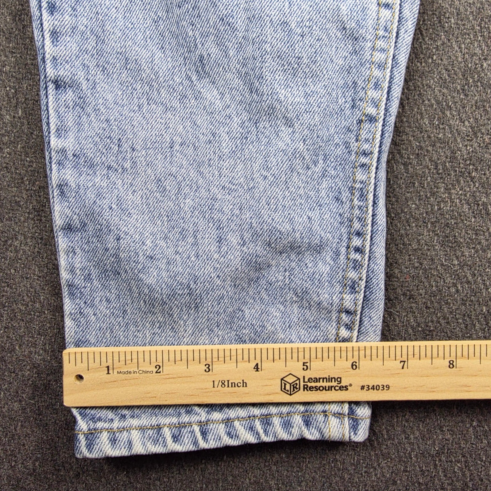 VTG Lee Riders Jeans Women 16 Med Light Blue High Waisted Tapered Made in USA