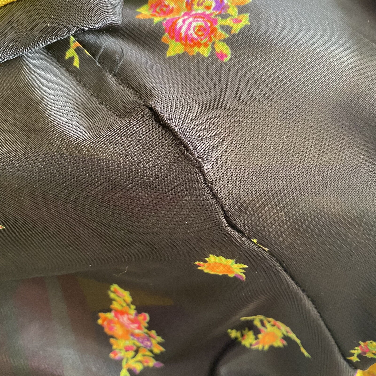 READ Vintage 60s 70s PROJECT Jumpsuit Psychedelic Day Glo Wide Leg Small S NEON