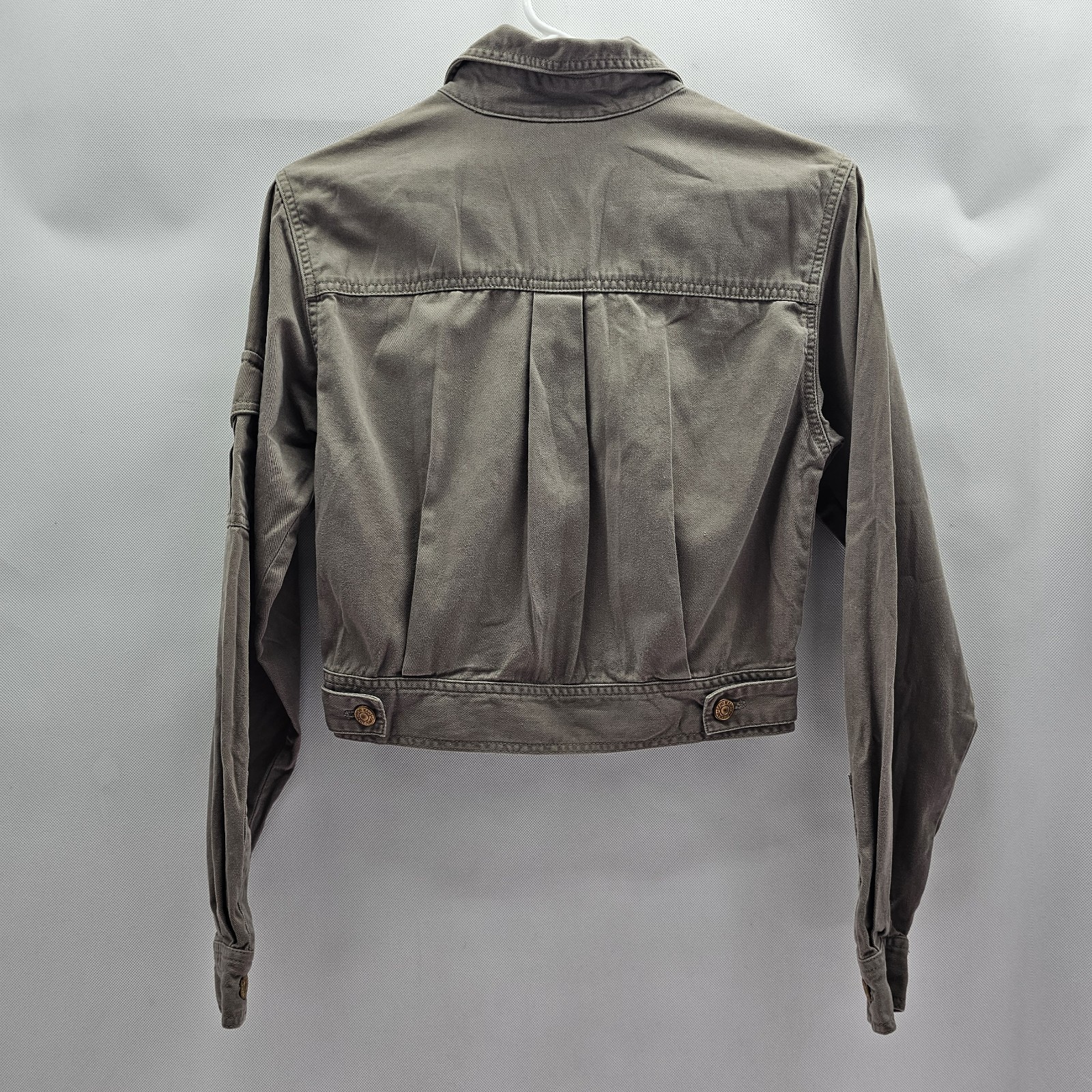 Pre – Owned Vintage DKNY Jeans Women Size Petite Cotton Olive Green Jacket