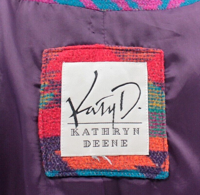 VTG Women’s 90s Colorful Southwest Pattern Coat L/XL 1990s Kathryn Deene Katy D