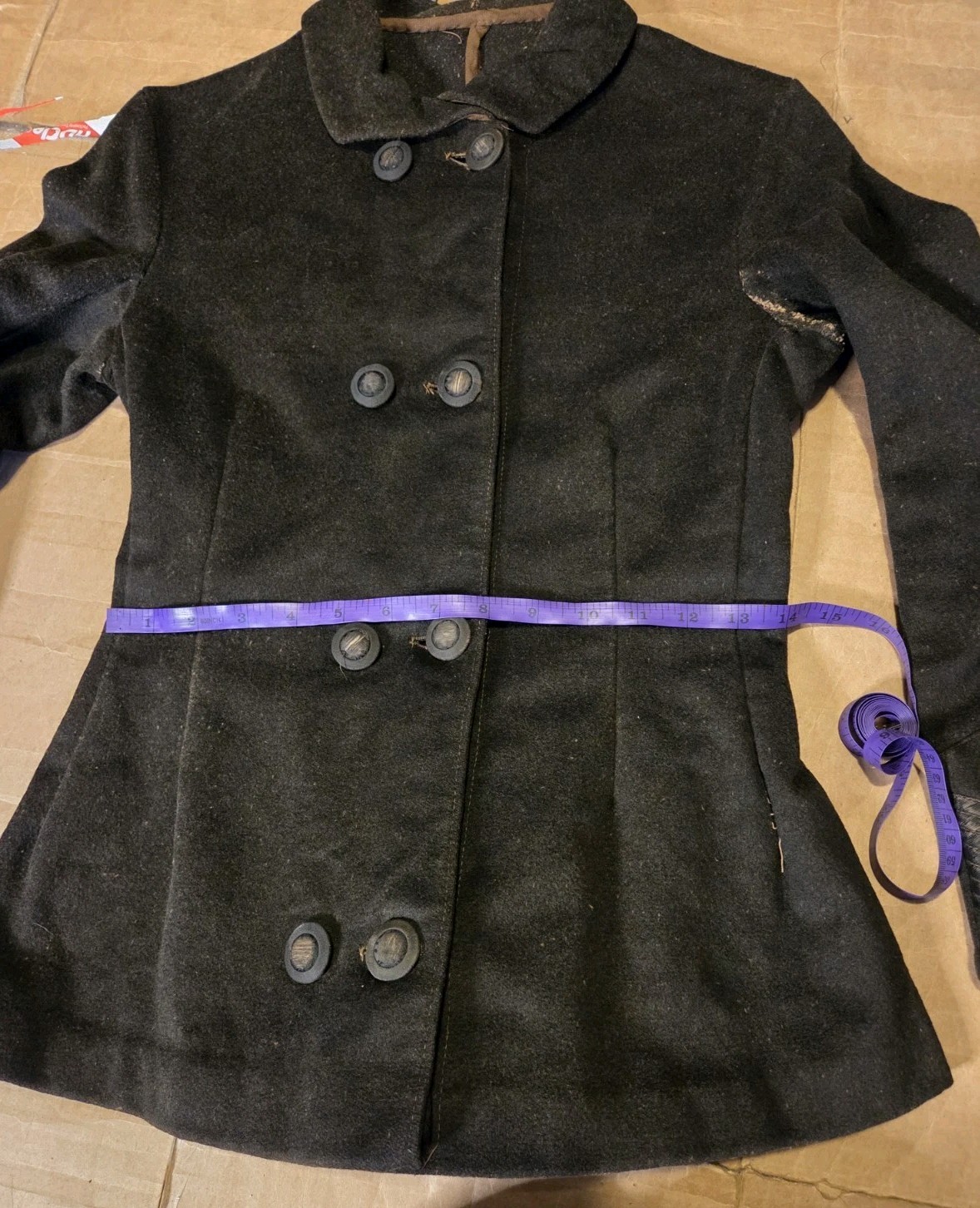 Antique Victorian Woman’s Military Style Overcoat w/ Oringal Buttons