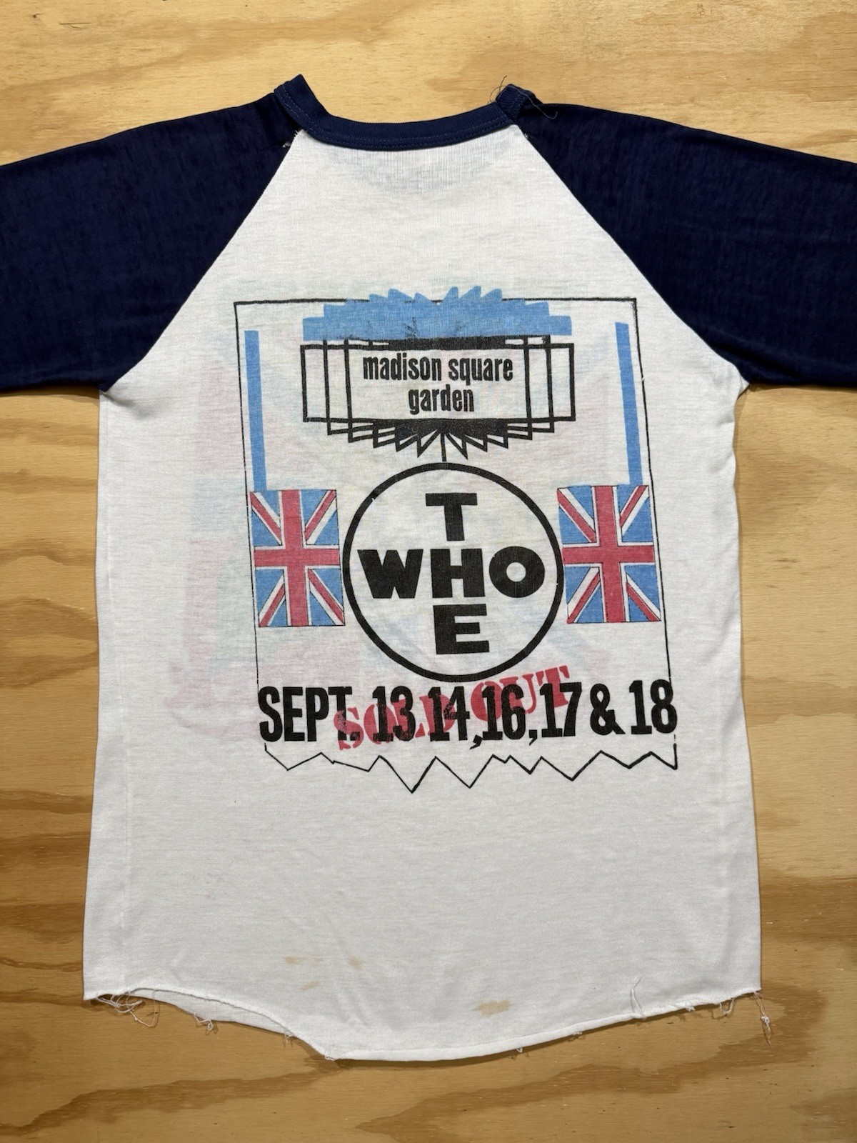 Vintage 70s 80s The Who Raglan Shirt Long Live Rock Tour Band Concert L