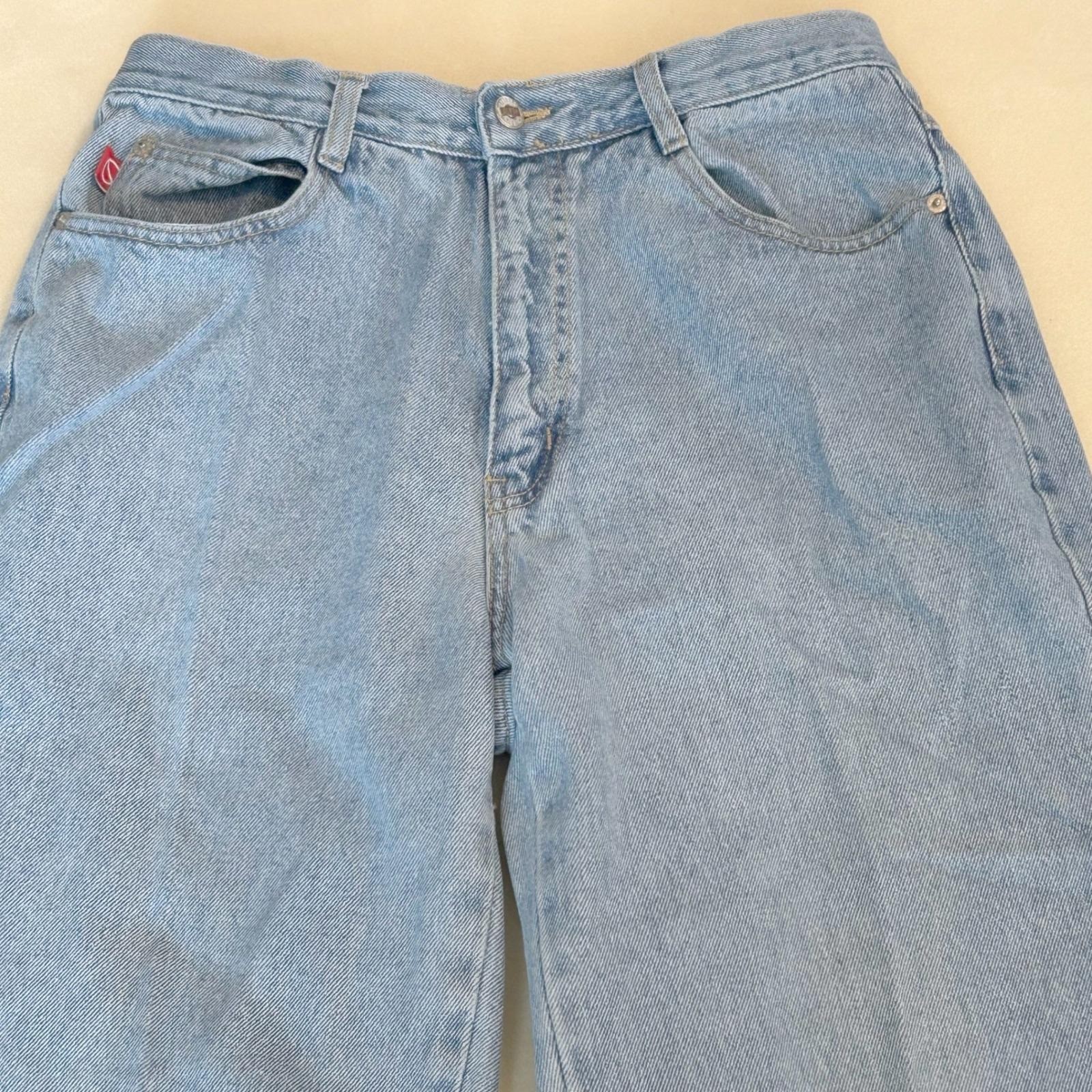 No Excuses Jeans Womens 13/14 Blue Light Wash High Rise Mom Tapered 90s Vintage