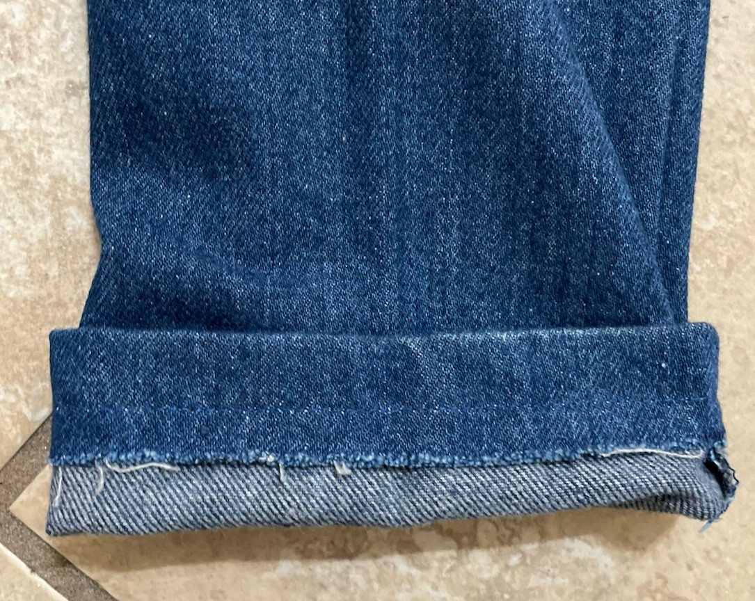 Vtg Levi’s White Label Orange Tab Jeans Custom 24×27 Scovill Zipper Snap Button