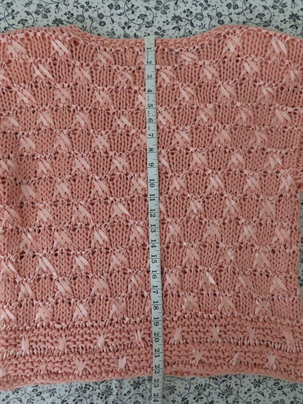 vintage jennifer reed knitted by hand sweater salmon color oversized Small