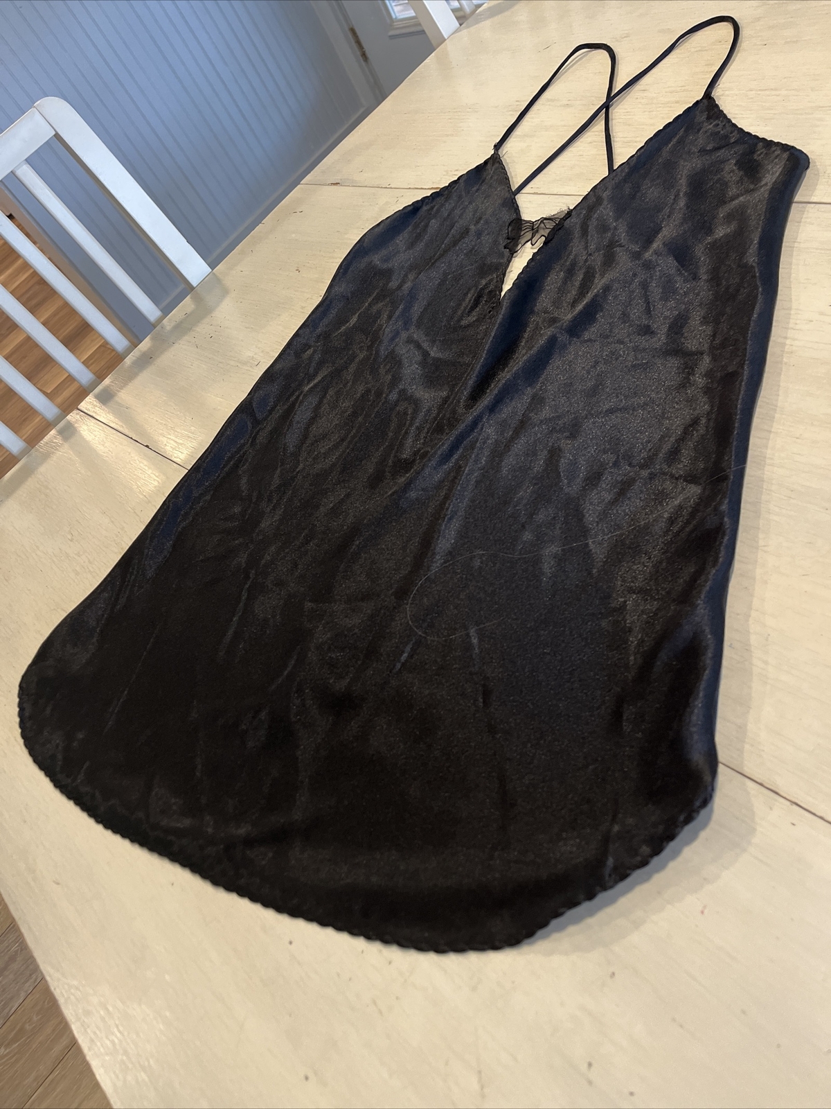 Lady Cameo Dallas Slip Nightgown Women’s M Black Lingerie Nightie Vintage