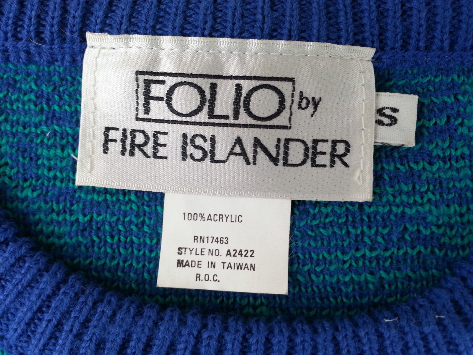 Vintage Folio Fire Islander Short Sleeve Knit Sweater Shirt
