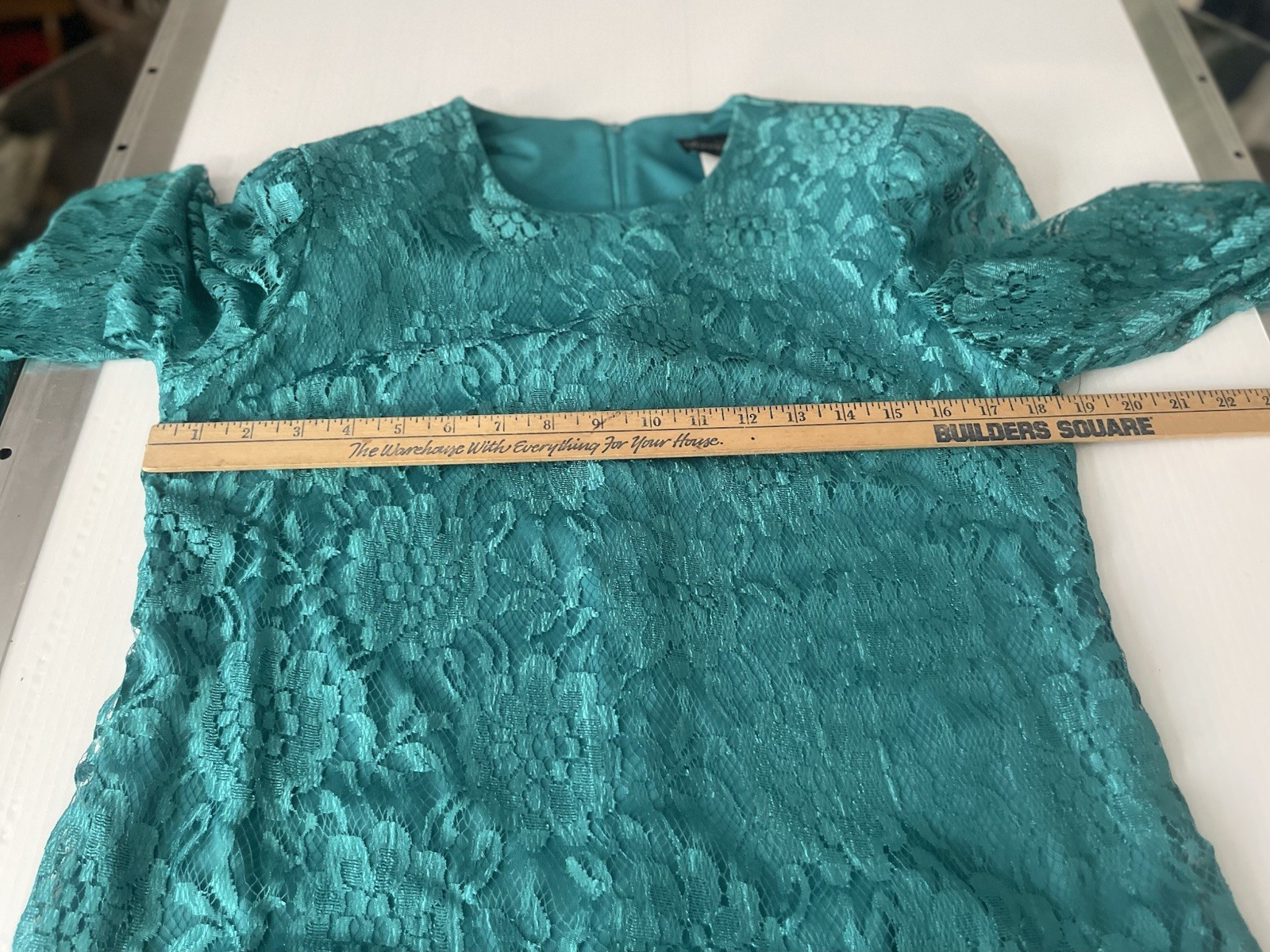 Vintage David Rose Green Victorian Lace Party Cocktail Dress Size 10