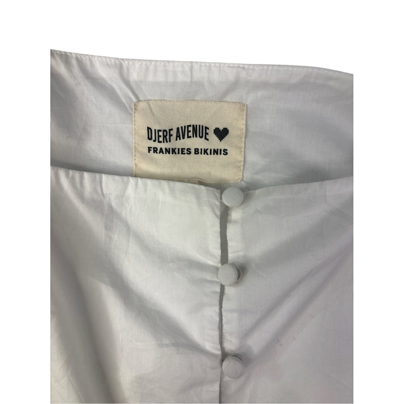 Djerf Avenue White Eyelet Button-Front Camisole