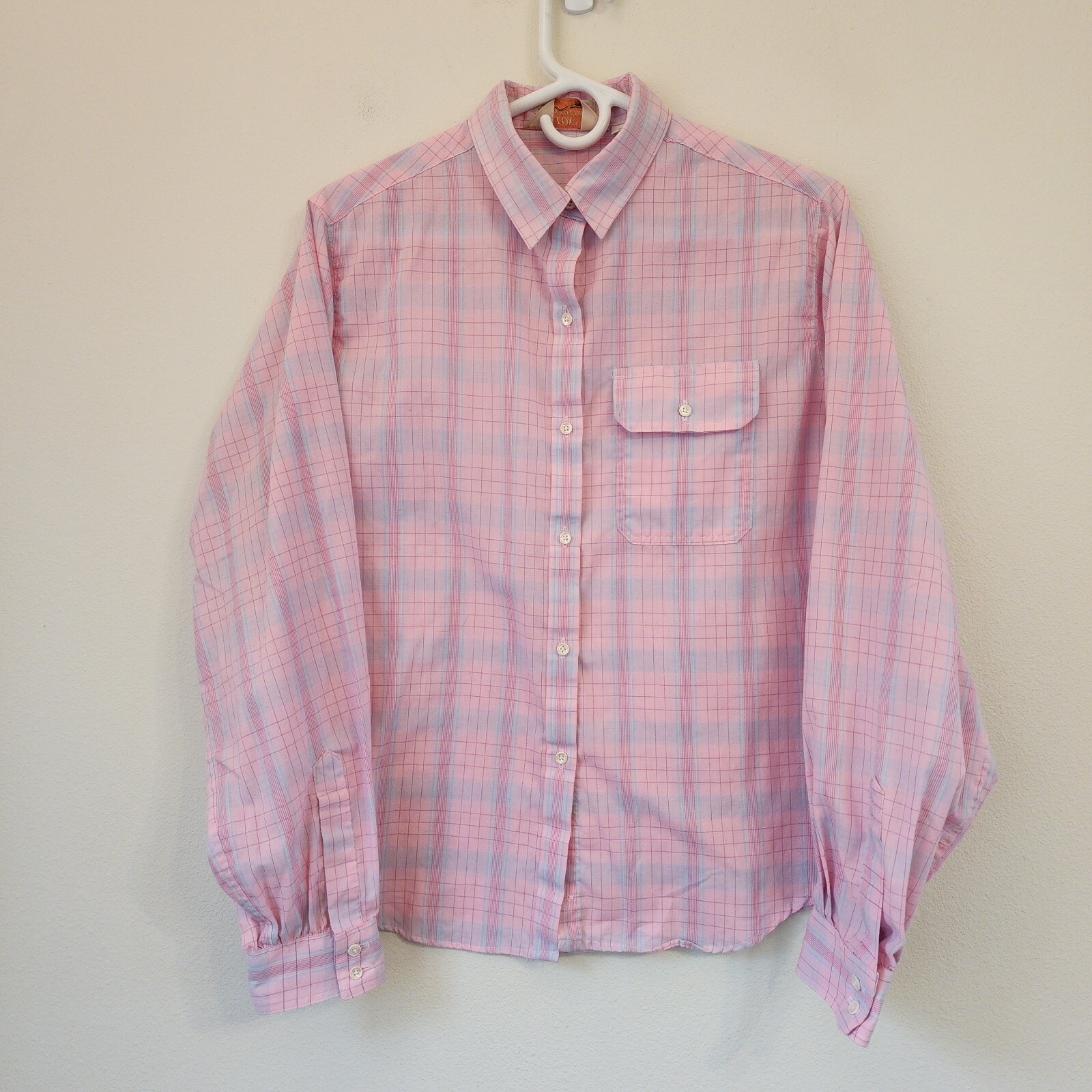 The Fox Collection Vintage Long Sleeve Plaid Button Down Shirt Size 16/XL USA