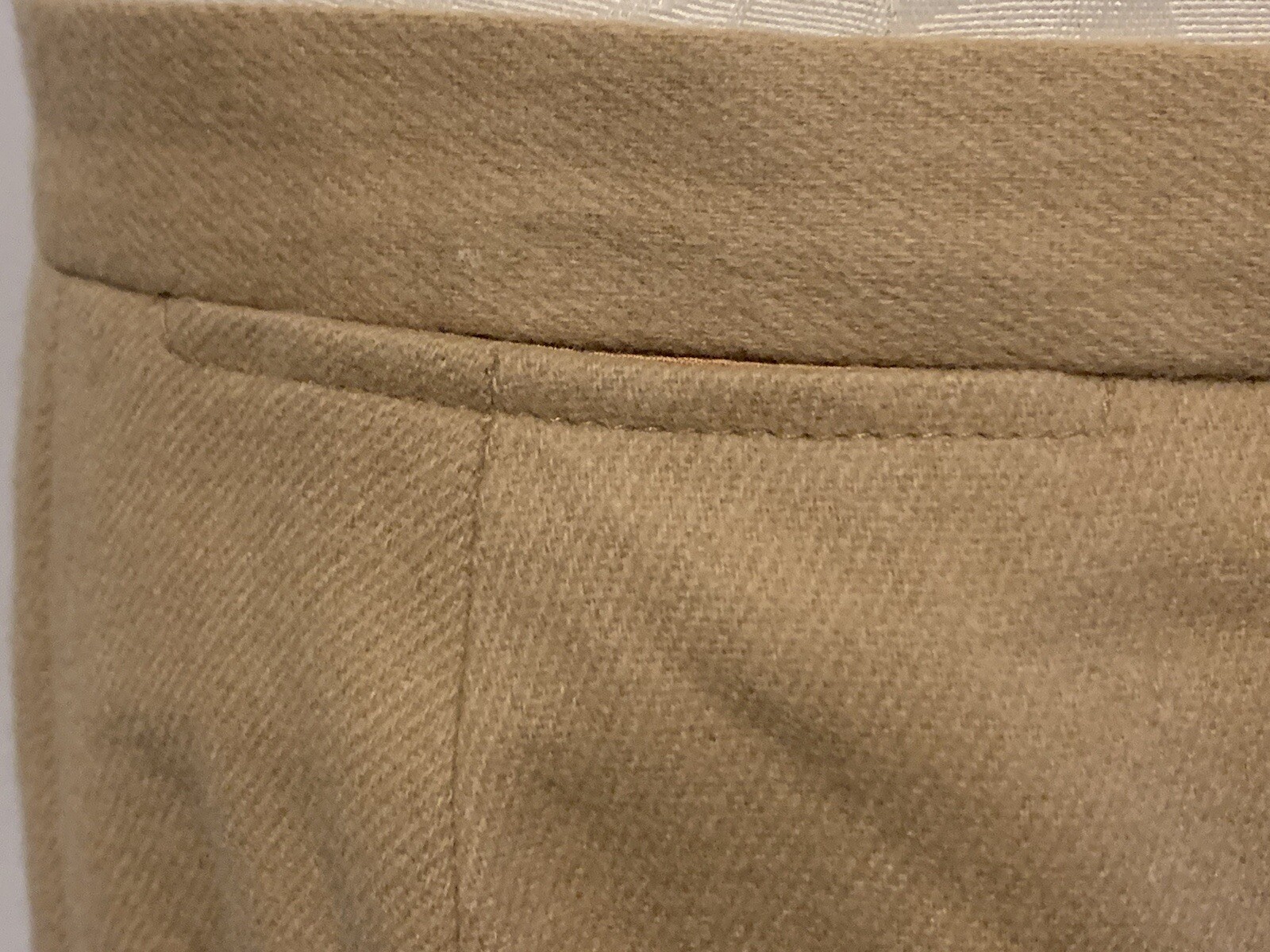 VINTAGE PANTS WOOL HIGH WAIST GORDON of PHILADELPHIA TAN FLAT FRONT LINED