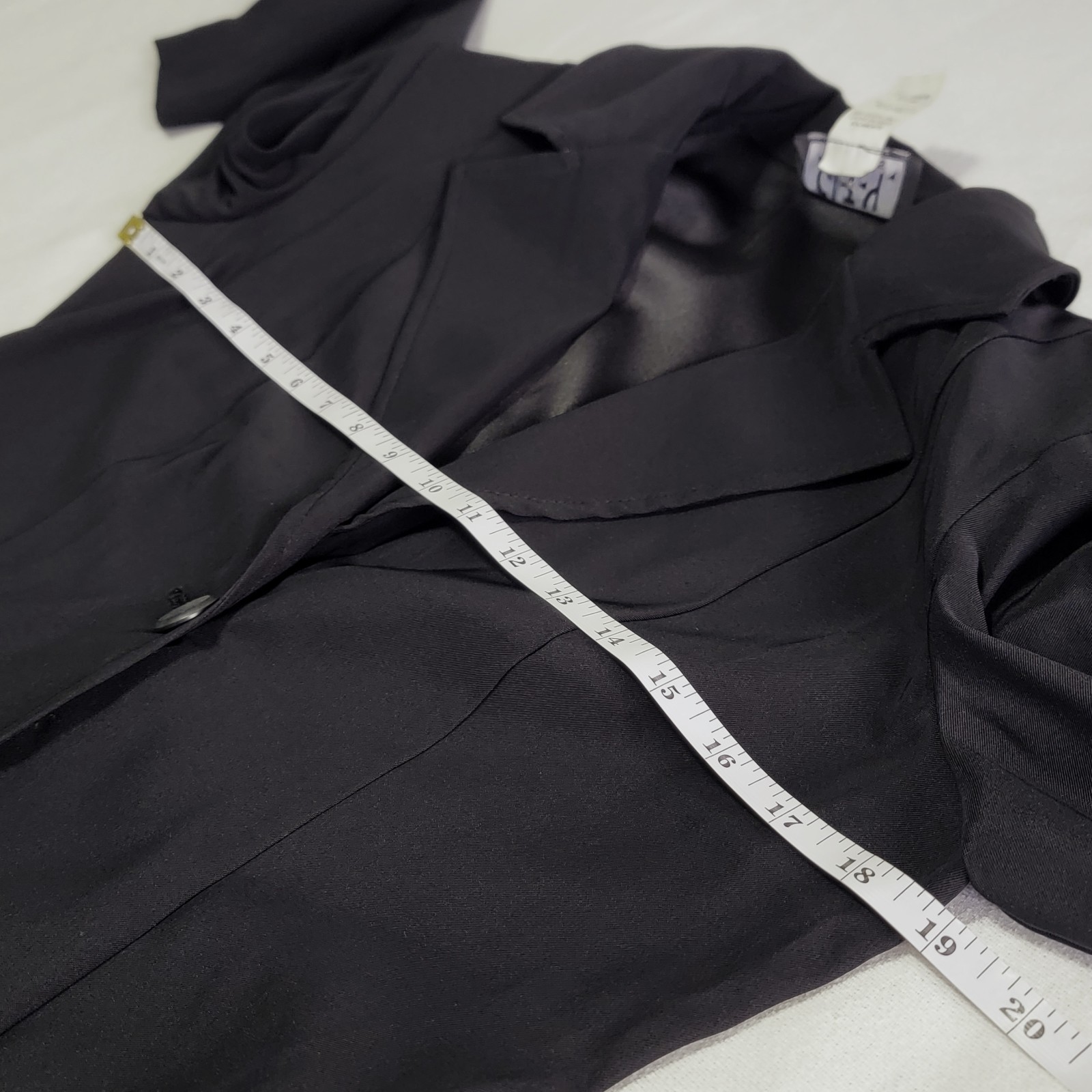 Vintage City Triangles Black Blazer 90s Y2K Office Siren Corpcore Fitted Size 9
