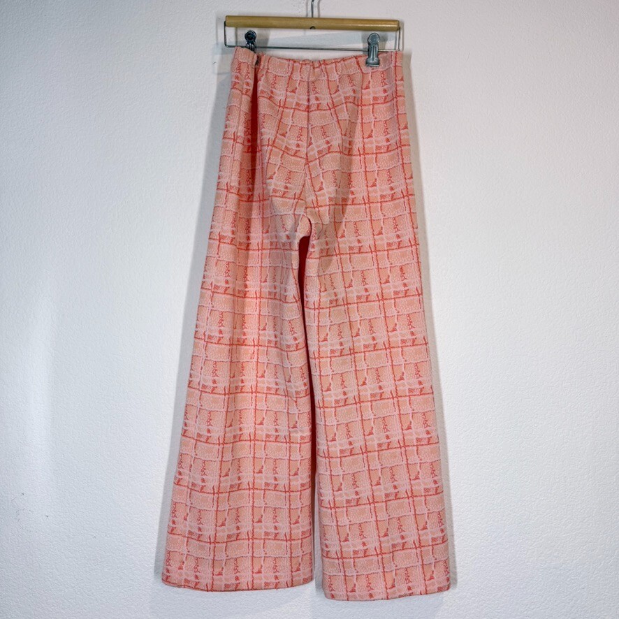 Vintage Pants Suit Medium Orange 2 Piece Set Blazer Jacket Retro