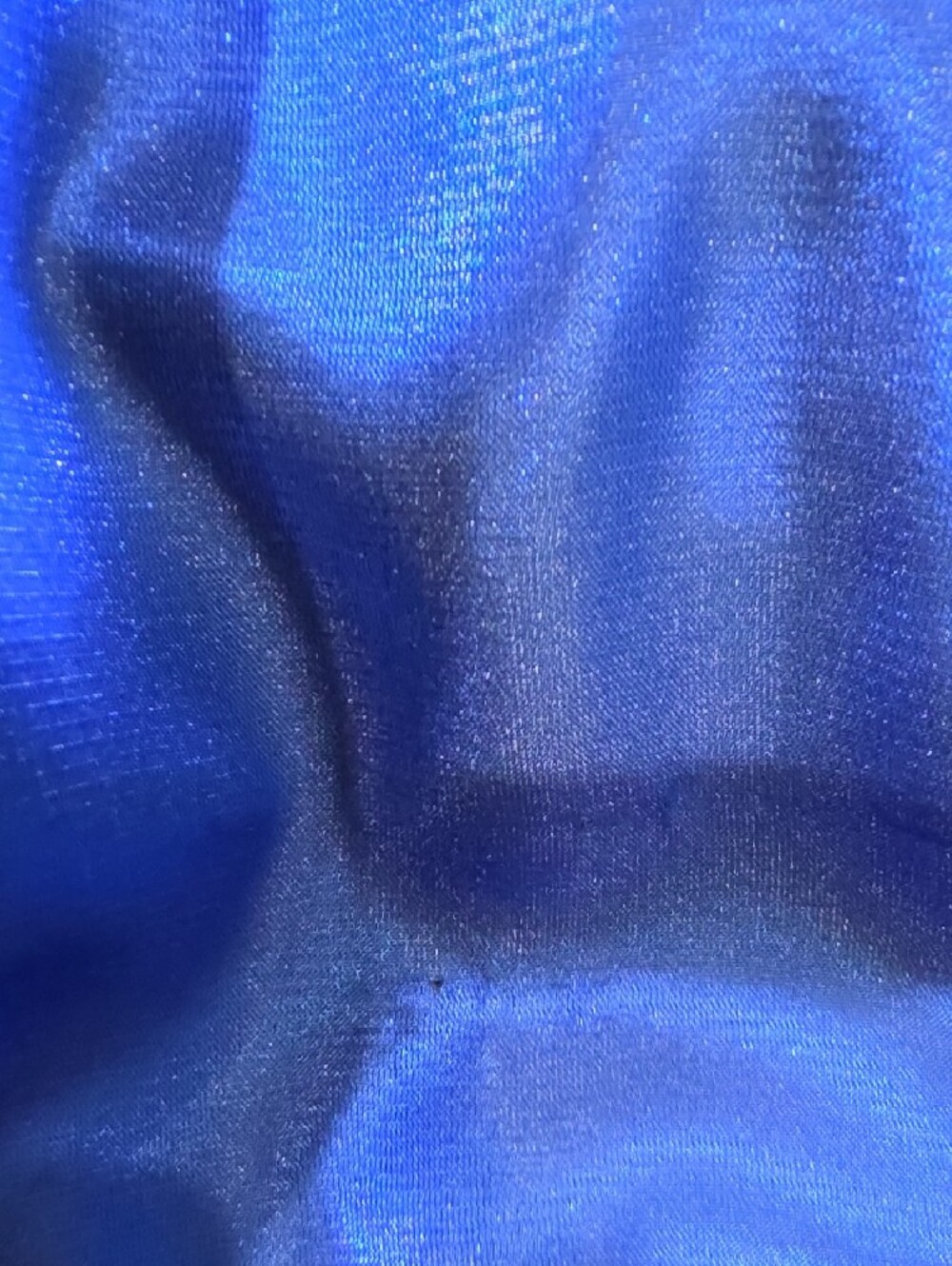 Urban Girl Nites Vintage Y2K Royal Blue Satin Strapless Gown & Shawl – Size 7/8