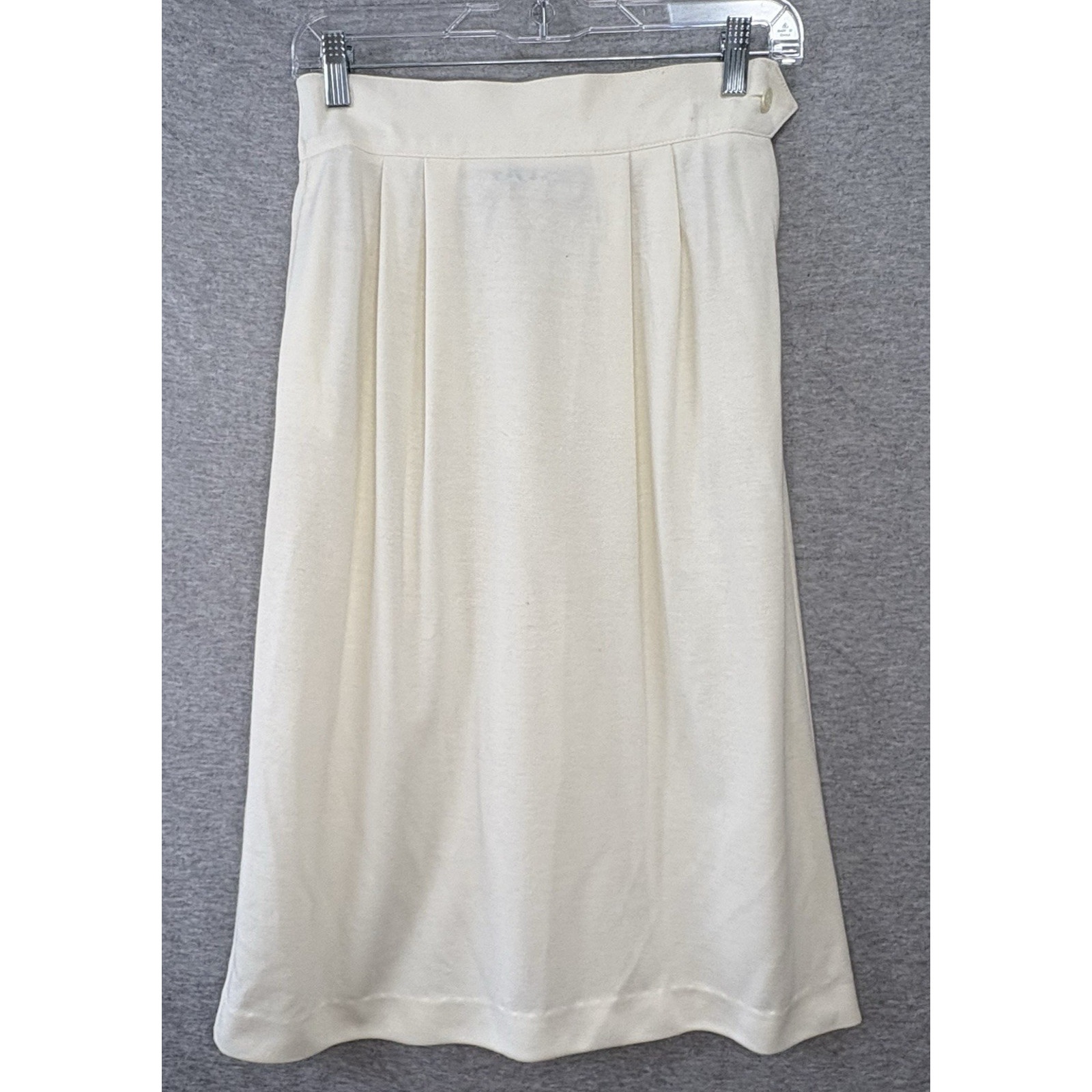 Vintage 70s 80s JG Petite Collection by Joyce White Skirt Preppy MCM Size 7-8