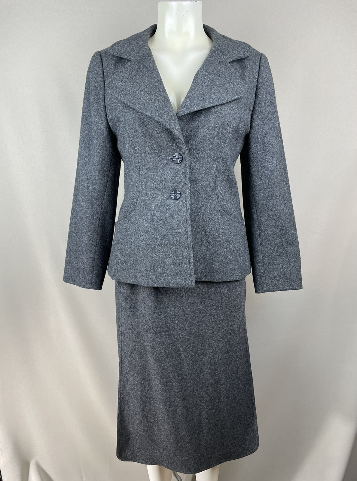 Chloe Wool Skirt Suit Women’s 40 Vintage Circa 1973-77 France by Karl Lagerfeld