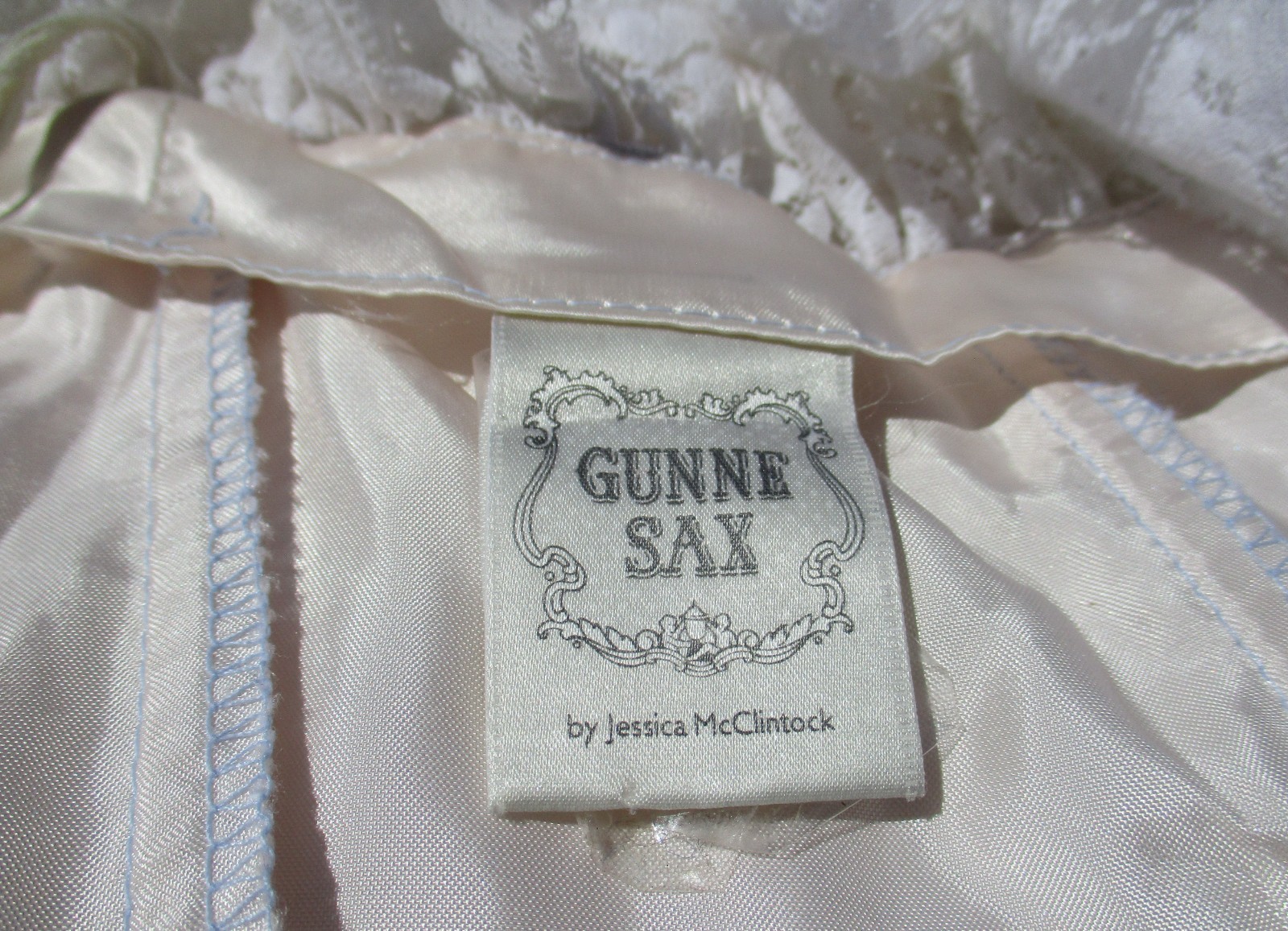 Vintage 70s 80s Gunne Sax Jessica Rococo Southern Bell Strapless Ball Gown Dress
