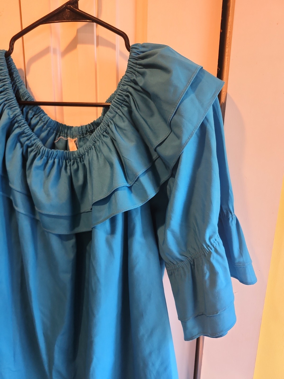Partners Please! Malco Modes Turquoise Square Dance Skirt Medium & Blouse Large