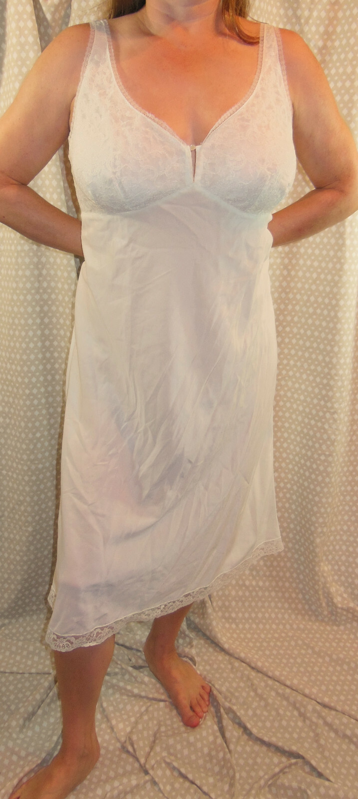 RARE FIND! BARBIZON DREAMMATE CREPE REMARQUE MEGALACY CHEMISE NIGHTGOWN 38 M EVC