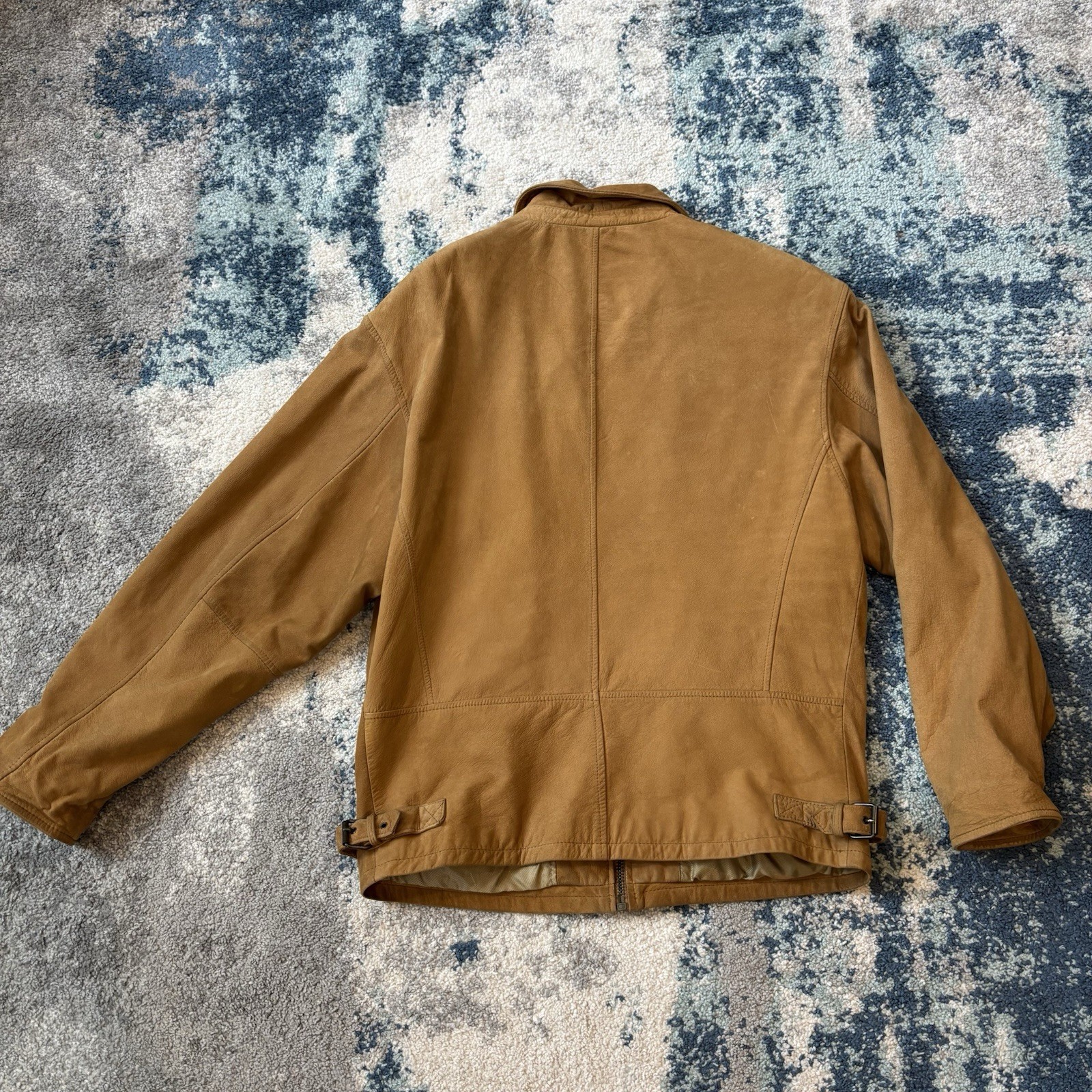 Lloyd Elliot’s Country Club Women’s S Tan Leather Jacket Full Zip Pockets