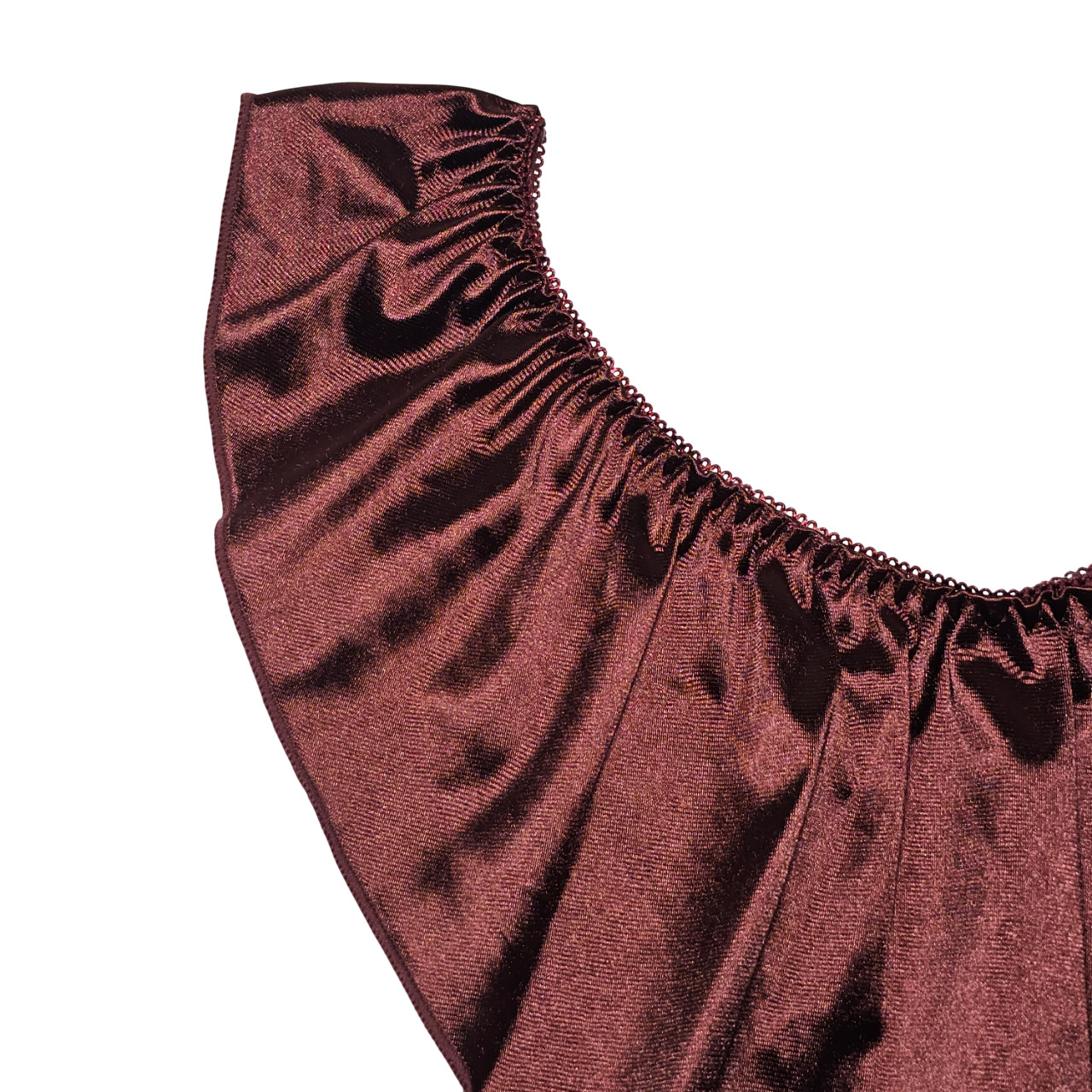 Sissy Glossy Satin Panty Tap Flutter Sleep Short Brown Brief Size 8-9 Hip 42-46″
