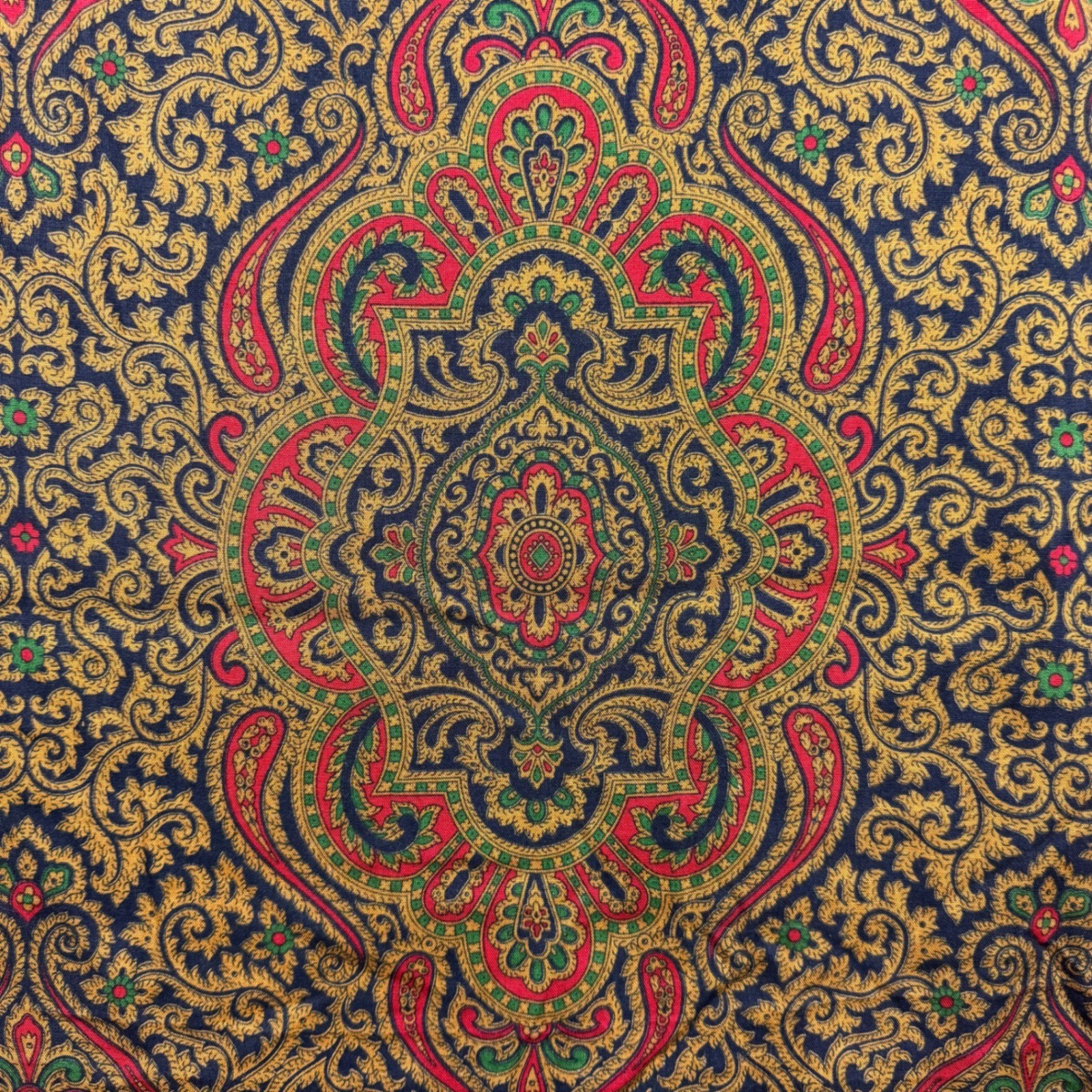 Vintage ILGWU Union Made USA F.A. Chatta Women 16 Paisley Print Rayon Midi Skirt