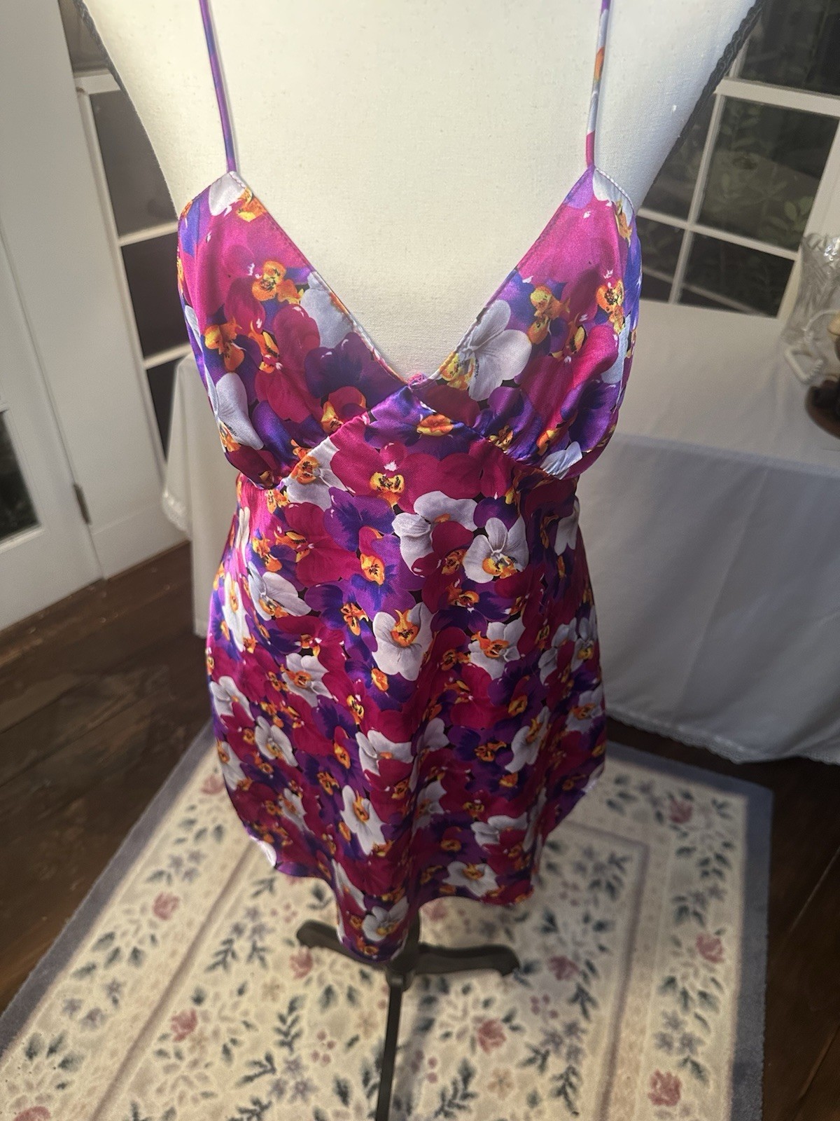 Vintage 90s Floral Nightgown Intimates Lingerie Negligee Pajamas Maryann’s