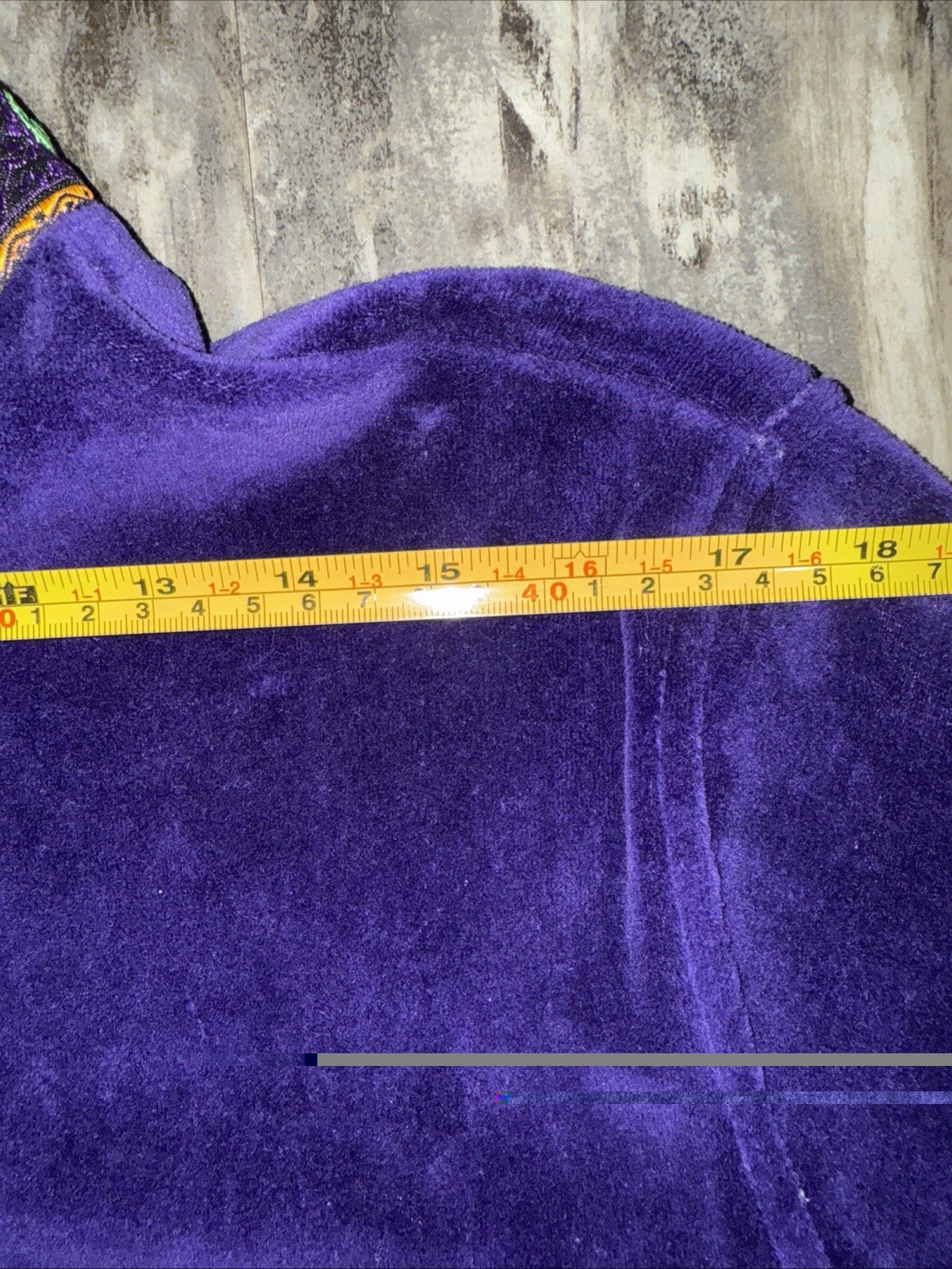 VTG Neiman Marcus velour Plush purple tunic pant suit lounge set size Medium
