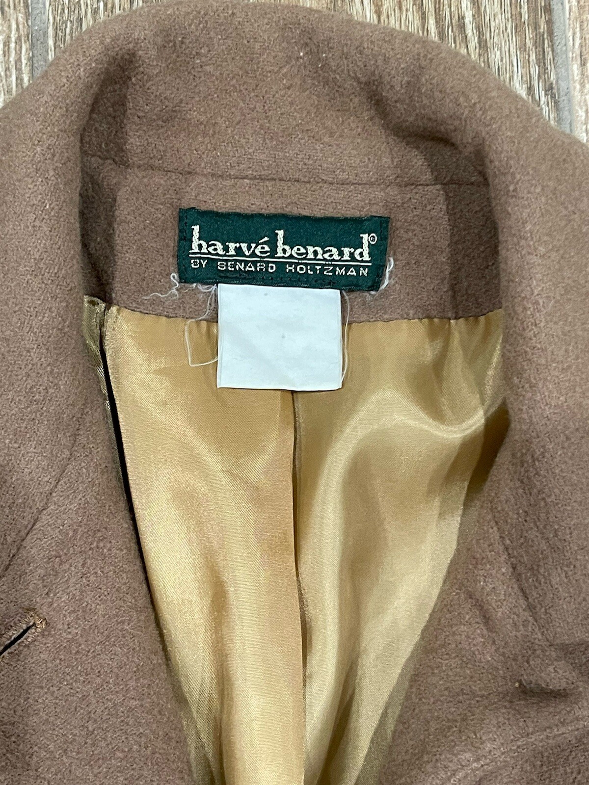 Vintage HARVE BENARD Womens Jacket Wool Cashemere Button Up Boxy Cropped Sz:Xs