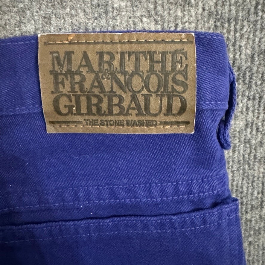 Marithe Francois Girbaud Vintage Royal Blue Denim Shorts Women 16 High Waist 90s