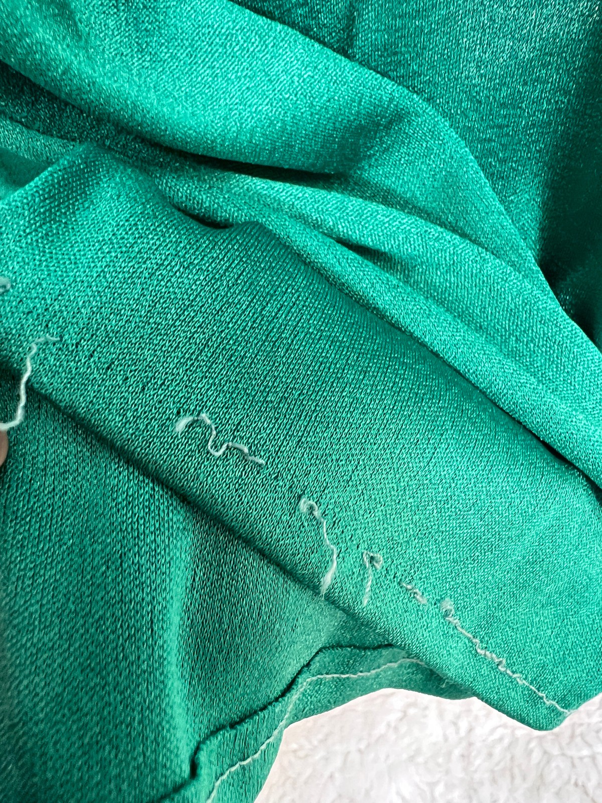 1970s Kelly Green Disco Dress and Wrap Set, M