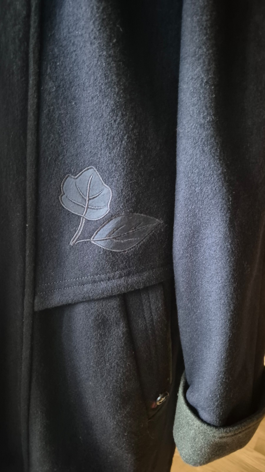 Loden vintage blue-green wool alpaca coat
