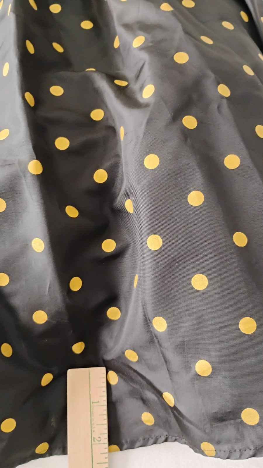 Vtg 80’S does 50’s DRESS Women’s Cocktail Evening Black Gold Polka Dot Retro 6/9
