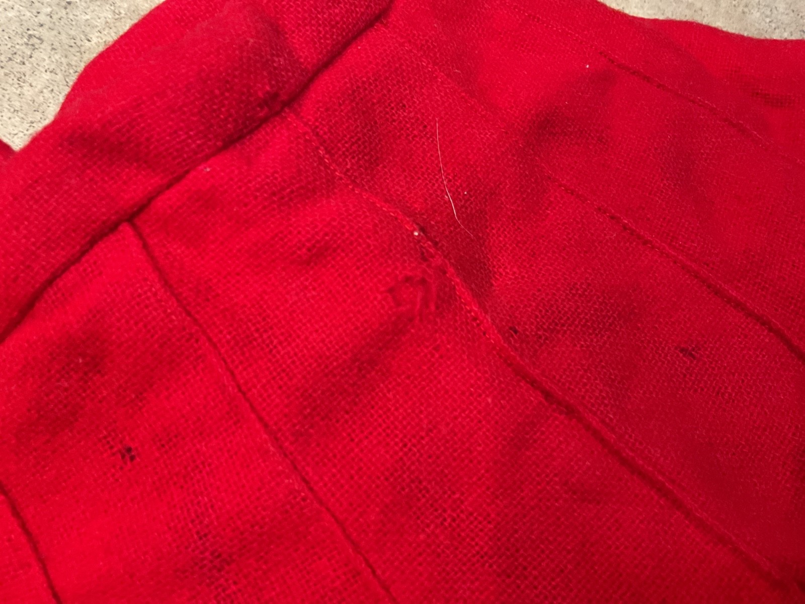 VTG Cheerleader Wool Pleated Cheer Skirt Red, Grey ,White 24” Waist