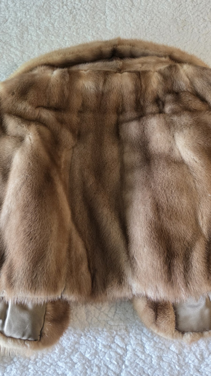 READ Vintage 1950s Genuine Blonde Pastel Mink Fur Capelet Bolero Shawl Collar