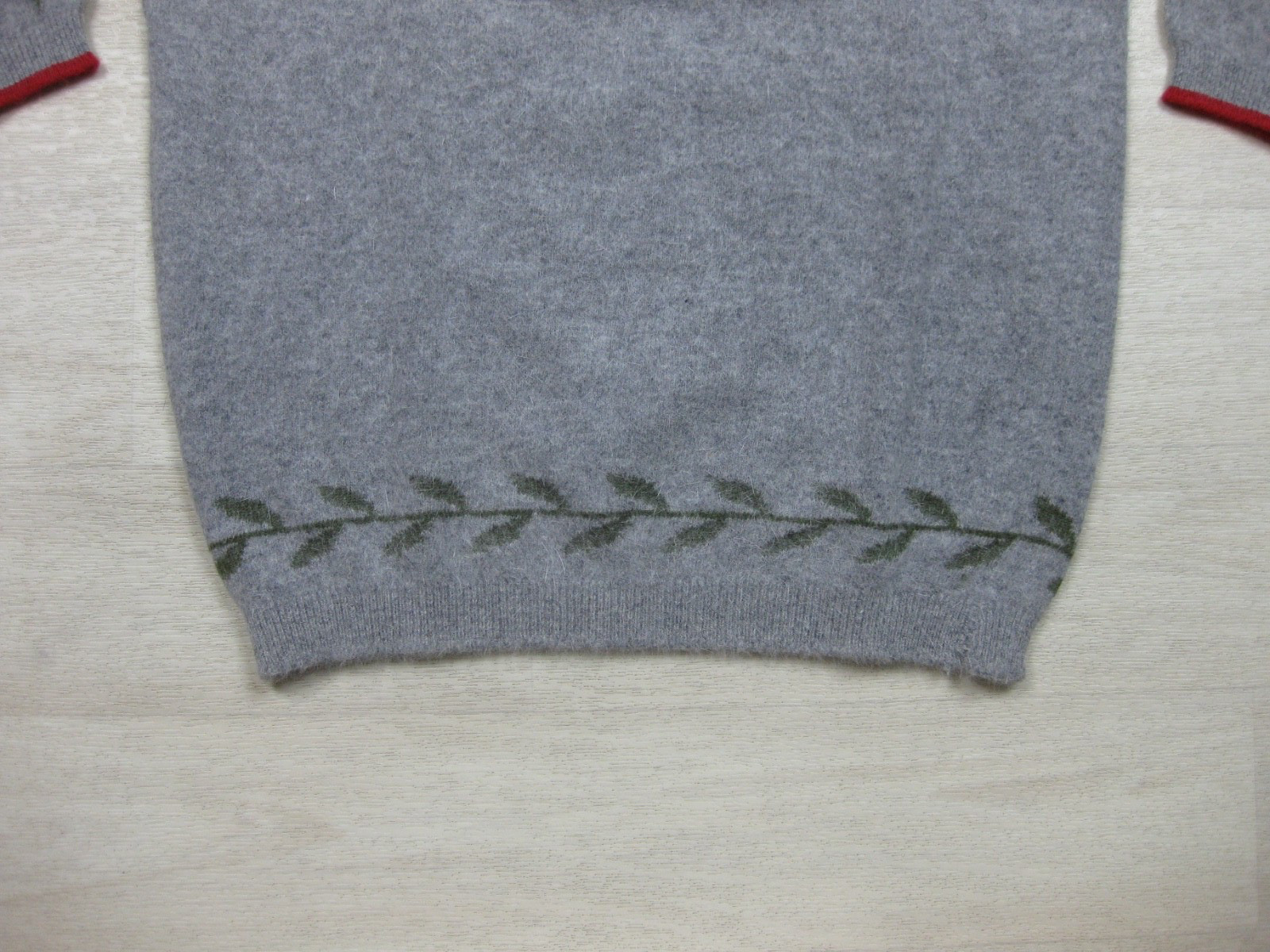 Vintage 1950s Bobbie Brooks Intarsia Sweater (S) Wool Blend Floral Preppy