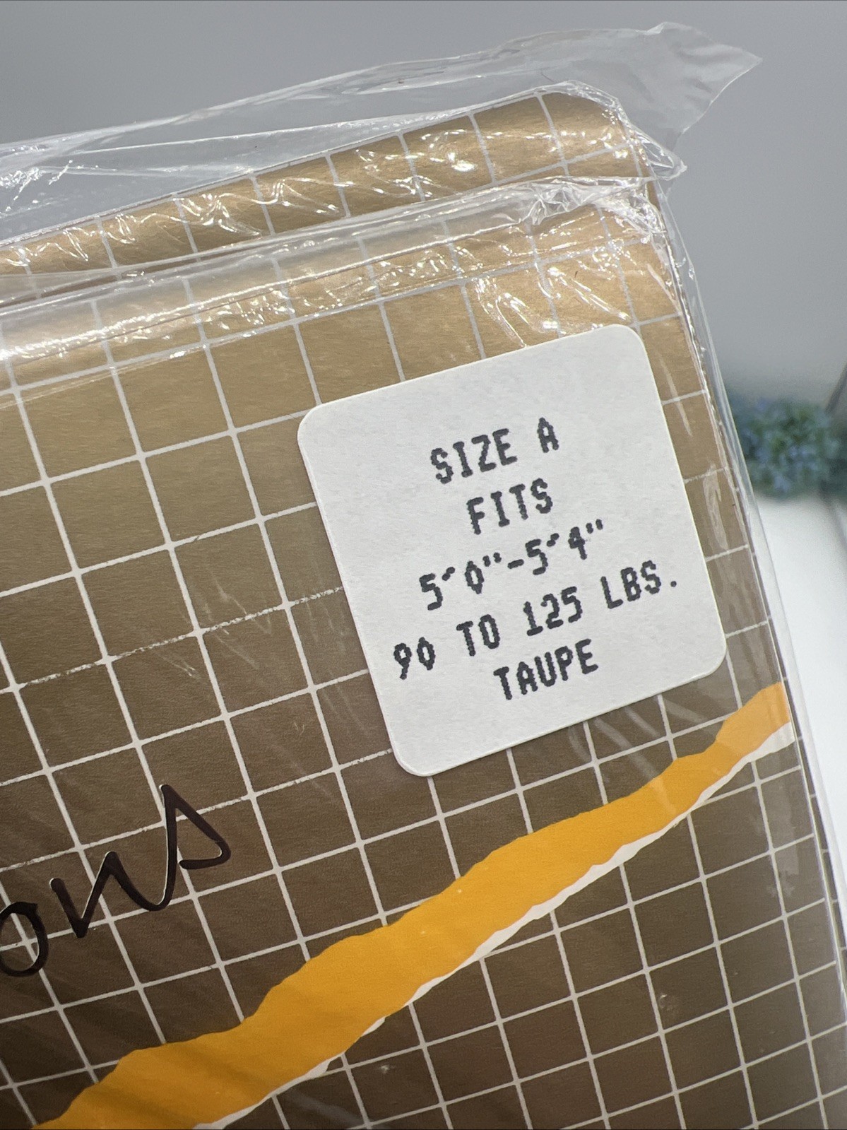 2 VTG Sabra LycraSensations Pantyhose Size A Taupe Sheer To Waist Sandalfoot