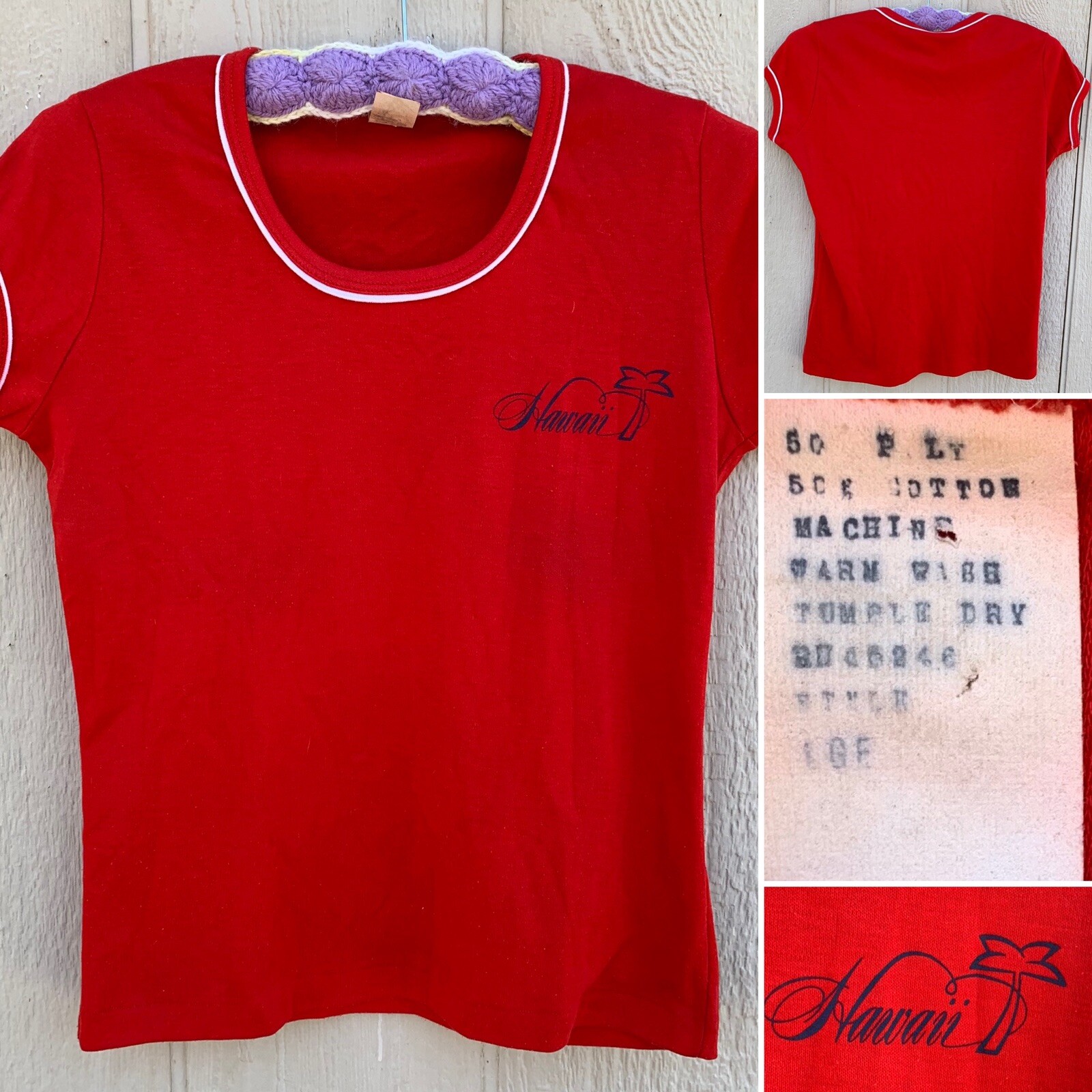 Vintage Hawaii Tee Ladies Womens T Shirt Graphic Tee 70s 80s 1970s 1980s