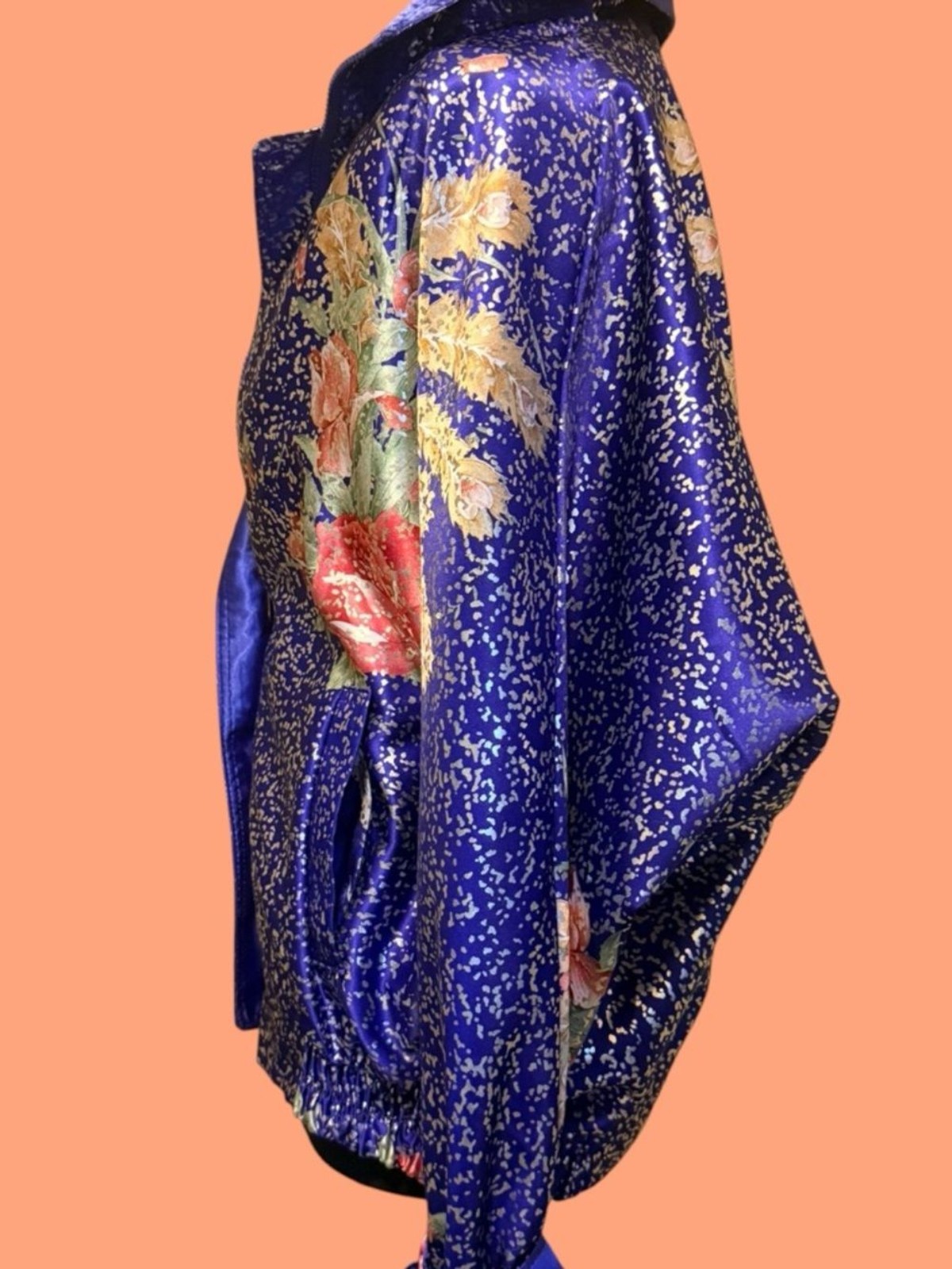 Vintage Nicole By J Farah Imports Satin Bomber Jacket