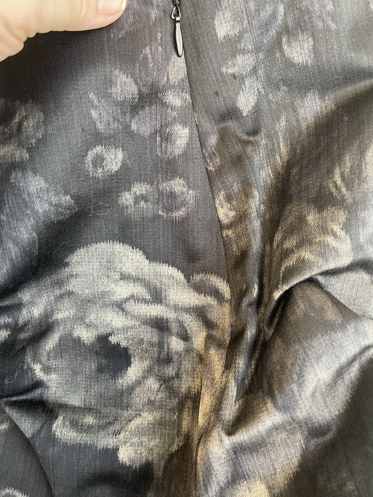 Vintage 1980’s Winter Skirt Floral Print Size 14 Aline Professional Romantic