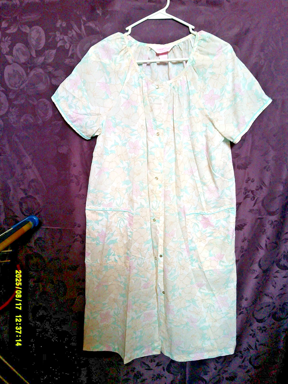 vintage carriage court by sears snap front house dress size 16-18