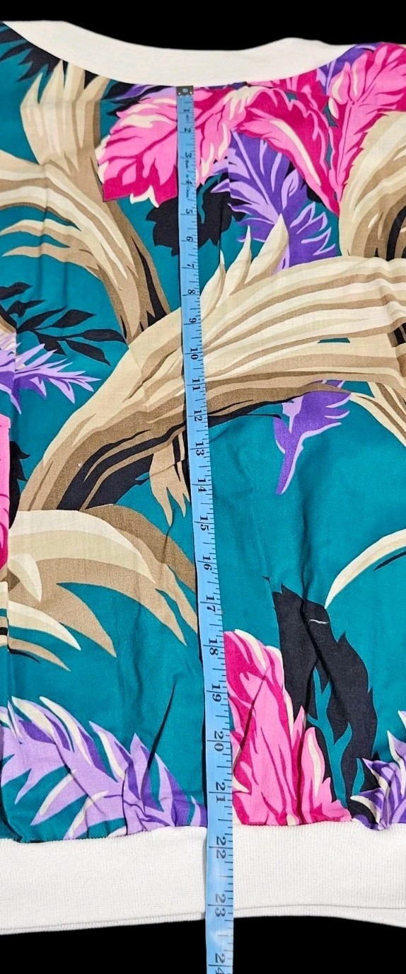 Vtg Two Potato Floral Top Tropical Shirt Laguna Beach USA Multicolor Womens S