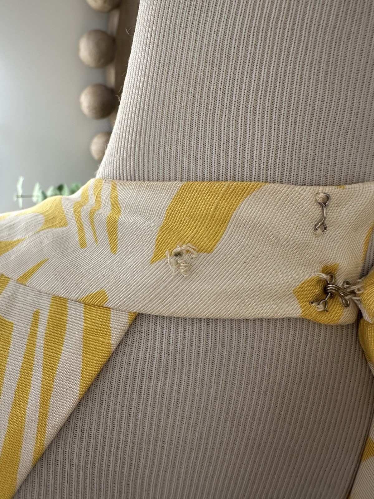 Geoffrey Beene Boutique 1970’s Yellow Maxi Dress Open Bow Back Pockets