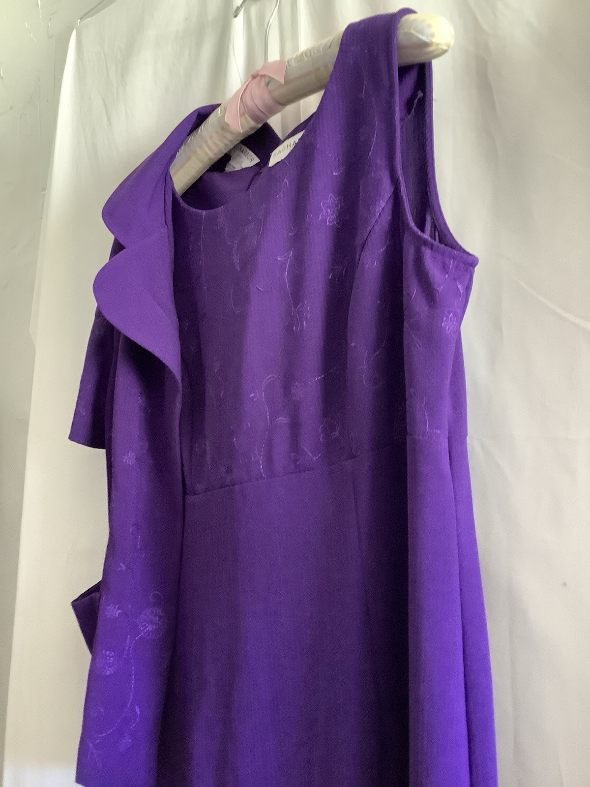 SAG HARBOR DRESS/JACKET SET (size 12) Deep Purple, Midi Excellent Condition
