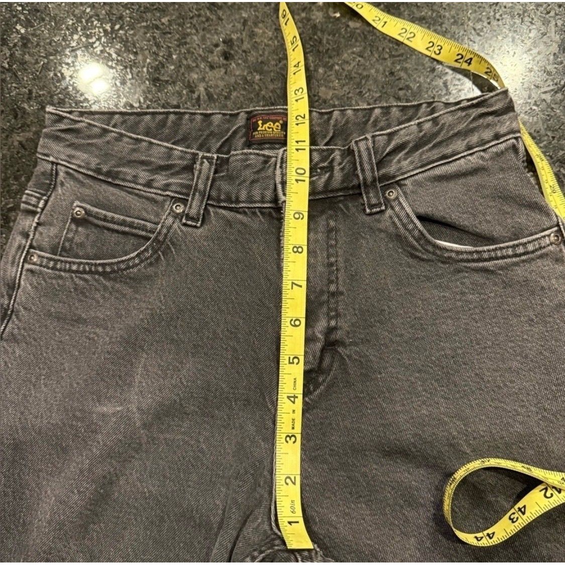 Vintage Lee Black Gray Washed Jeans 28×30 Straight leg Mid Rise Y2K Retro Cool