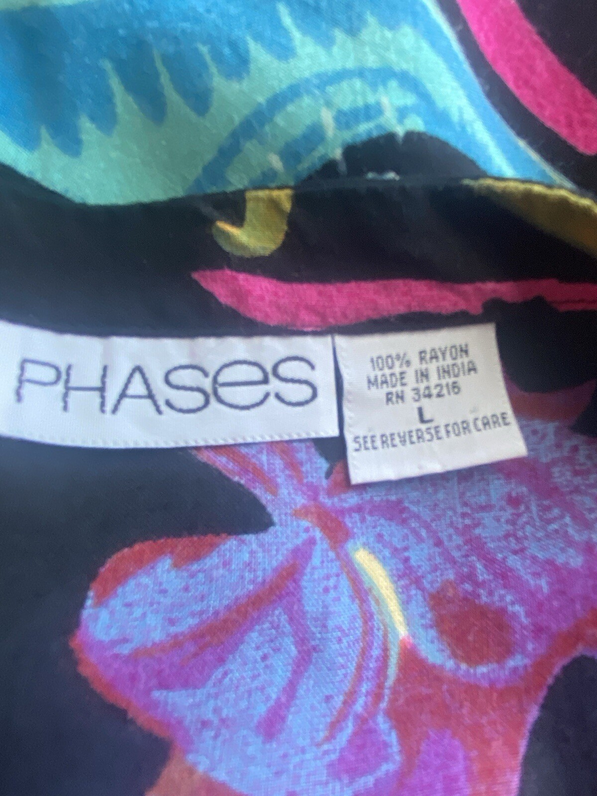 VTG PHASES Rayon SHOES Print beads Maxi Dress Size L INDIA SILKY CITRON YELLOW