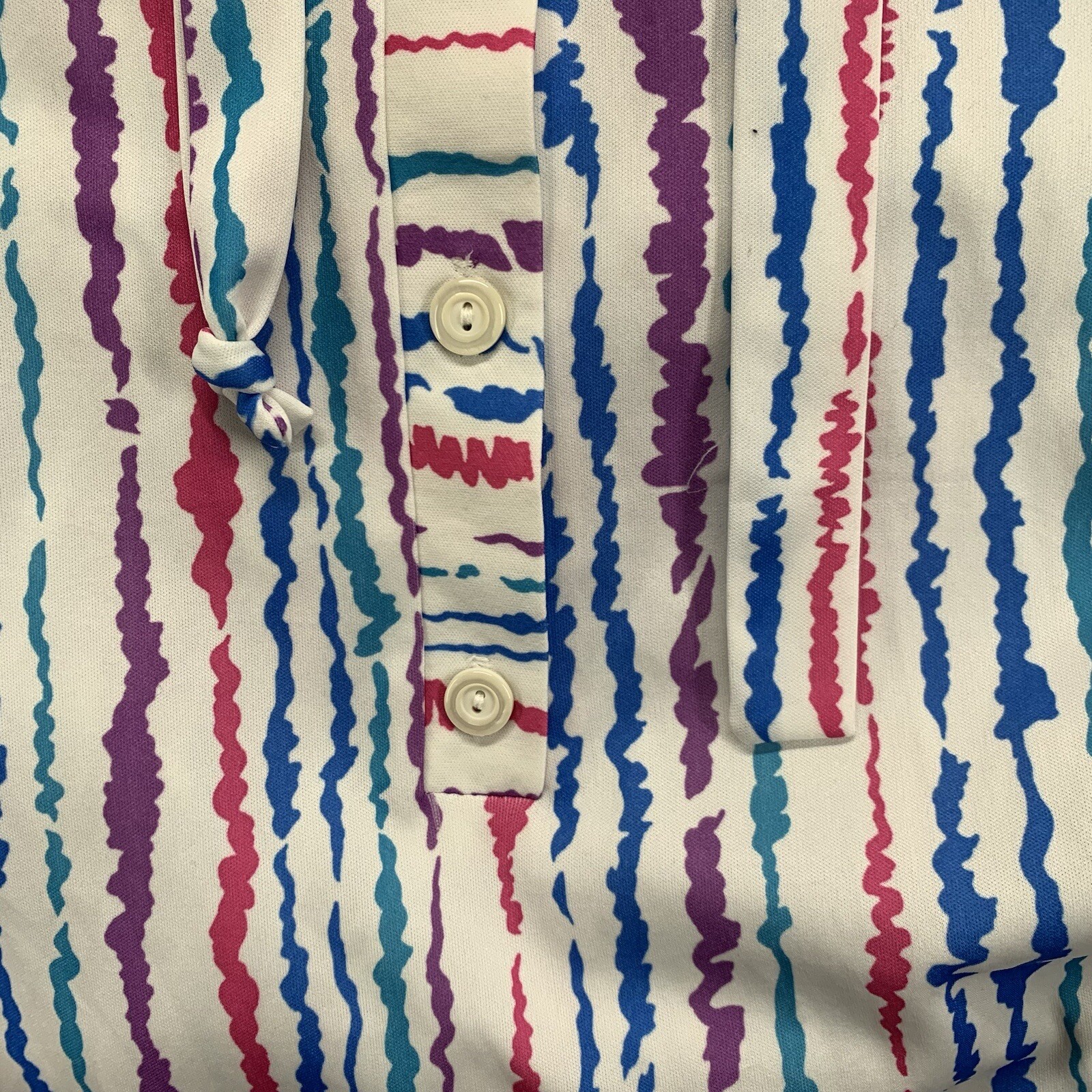 Vintage Petites By Marty Gutmacher USA Polyester Knit Colorful Shift Dress 60s