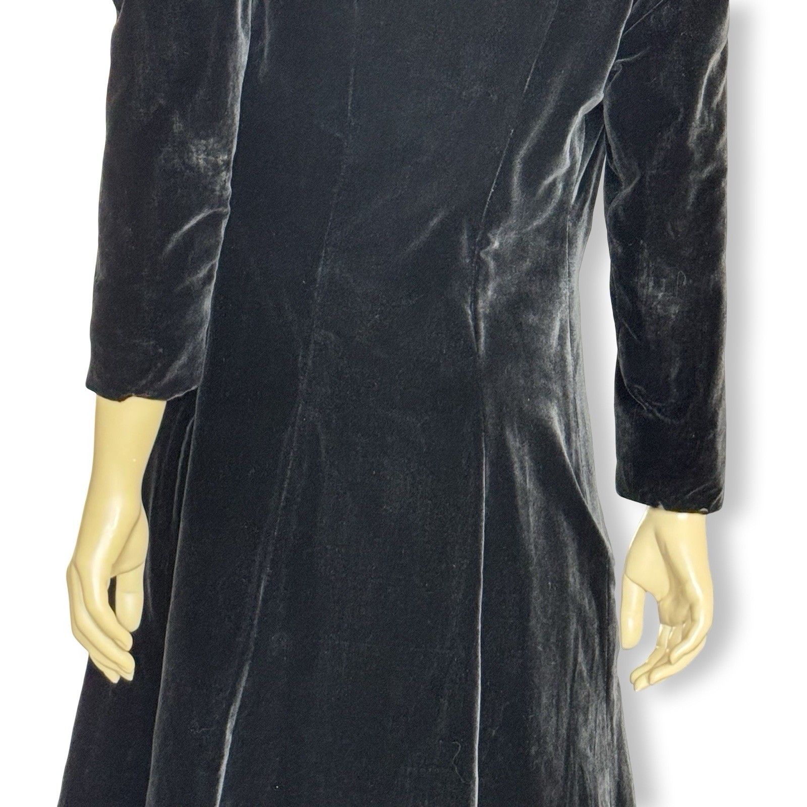 Edwardian Black Silk Velvet Coat Velours du Nord Sony Pictures Opera Jacket