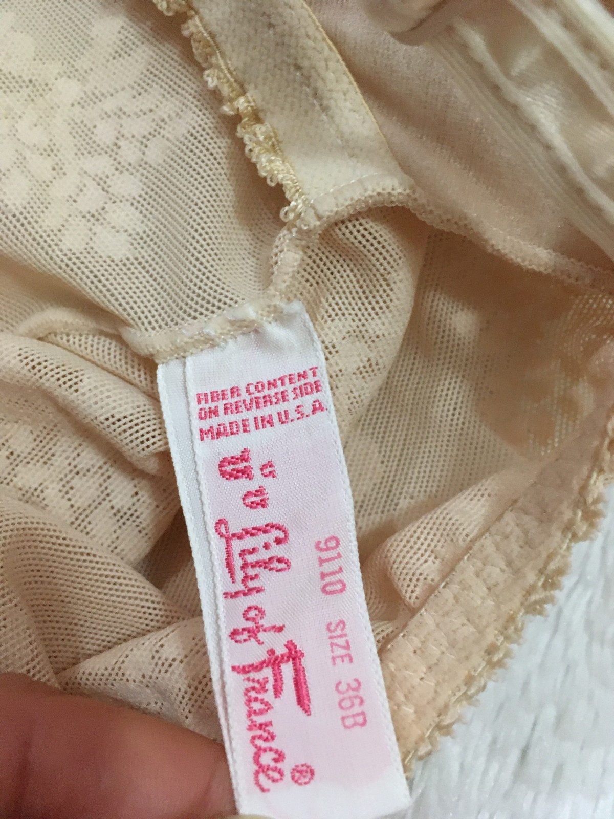 36B Vtg LILY OF FRANCE All in One Girdle Bodysuit Bra Body Shaper Floral RARE